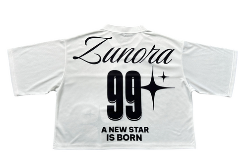 WHITE NOVA CROPPED JERSEY